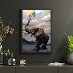 Diamantmalerei Elefant mit Farbexplosion - SEOS Shop ®