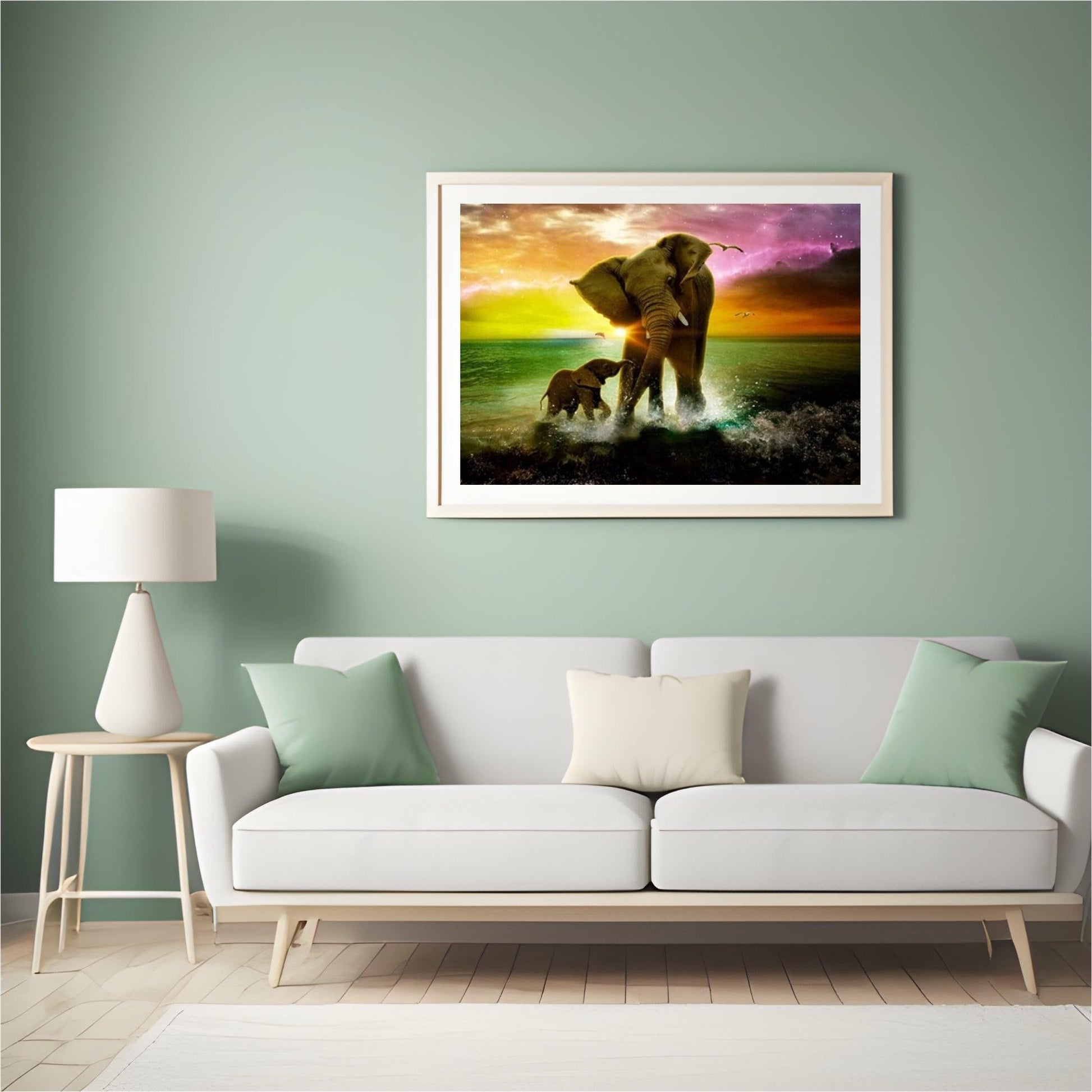 Diamantmalerei Elefant mit Kalb - SEOS Shop®