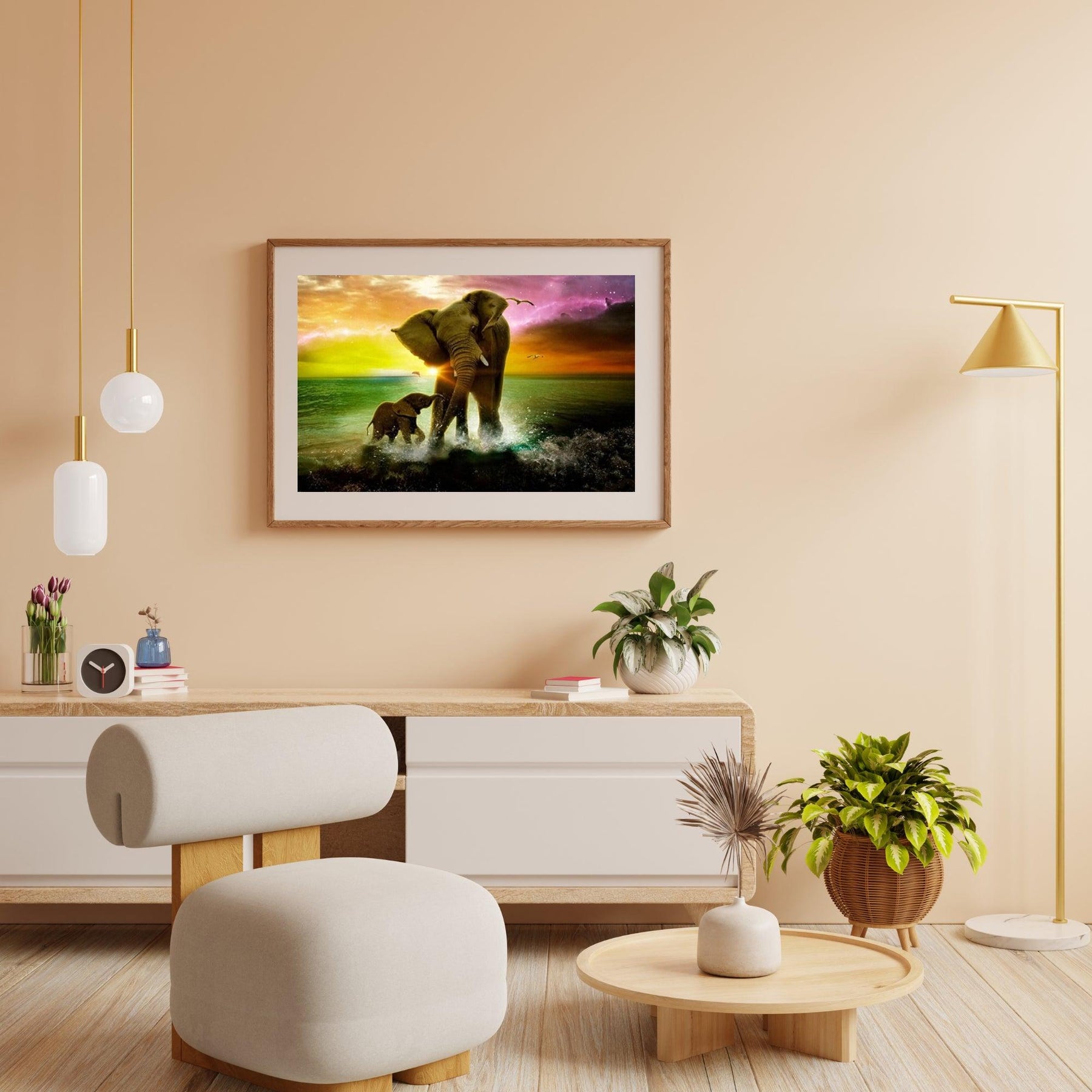 Diamantmalerei Elefant mit Kalb - SEOS Shop®
