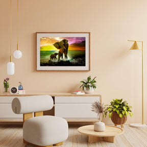 Diamantmalerei Elefant mit Kalb - SEOS Shop®