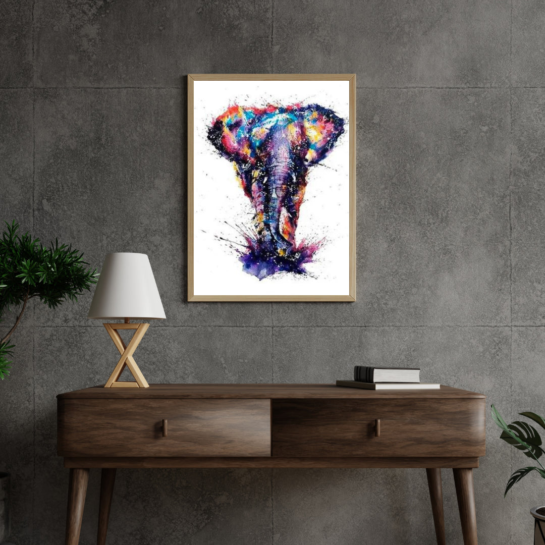 Diamond Painting Elefant mit vielen verschiedenen Farben - SEOS Shop®