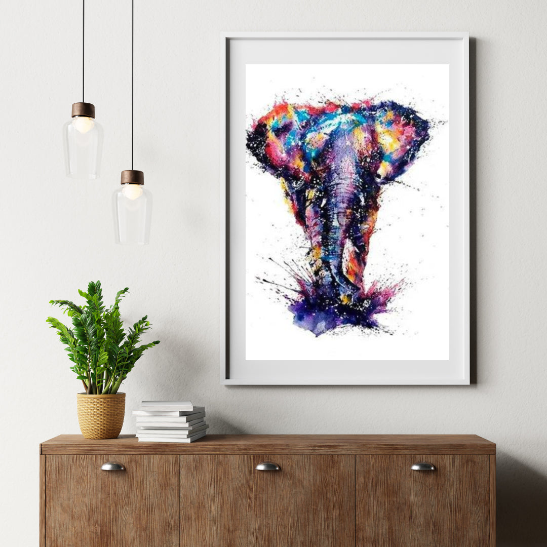 Diamond Painting Elefant mit vielen verschiedenen Farben - SEOS Shop®