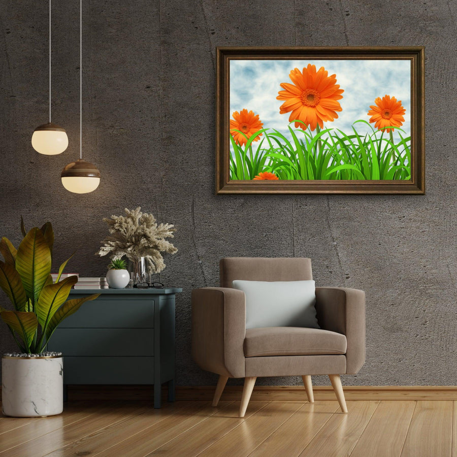 Diamantmalerei Orange Gänseblümchen - SEOS Shop ®