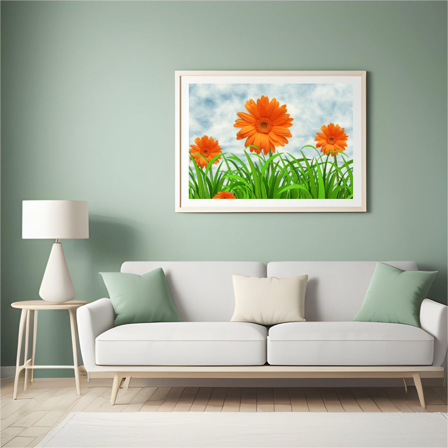 Diamantmalerei Orange Gänseblümchen - SEOS Shop ®
