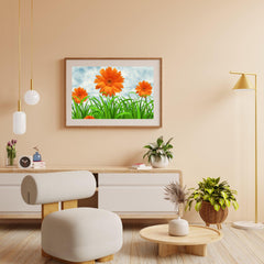 Diamantmalerei Orange Gänseblümchen - SEOS Shop ®