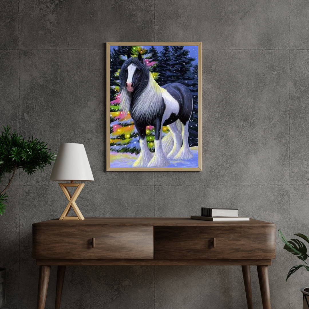 Diamantmalerei Pferd im Schnee - SEOS Shop ® 