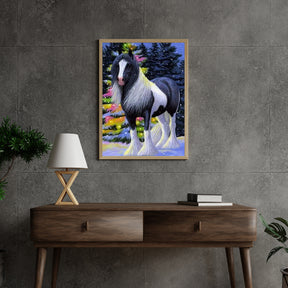 Diamantmalerei Pferd im Schnee - SEOS Shop ® 