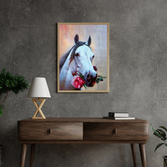 Diamond Painting Pferd mit Rose - SEOS Shop ® 