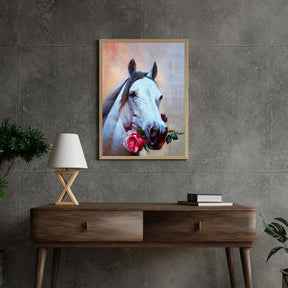 Diamond Painting Pferd mit Rose - SEOS Shop ® 