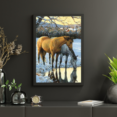 Diamond Painting Pferde trinken Wasser - SEOS Shop ®