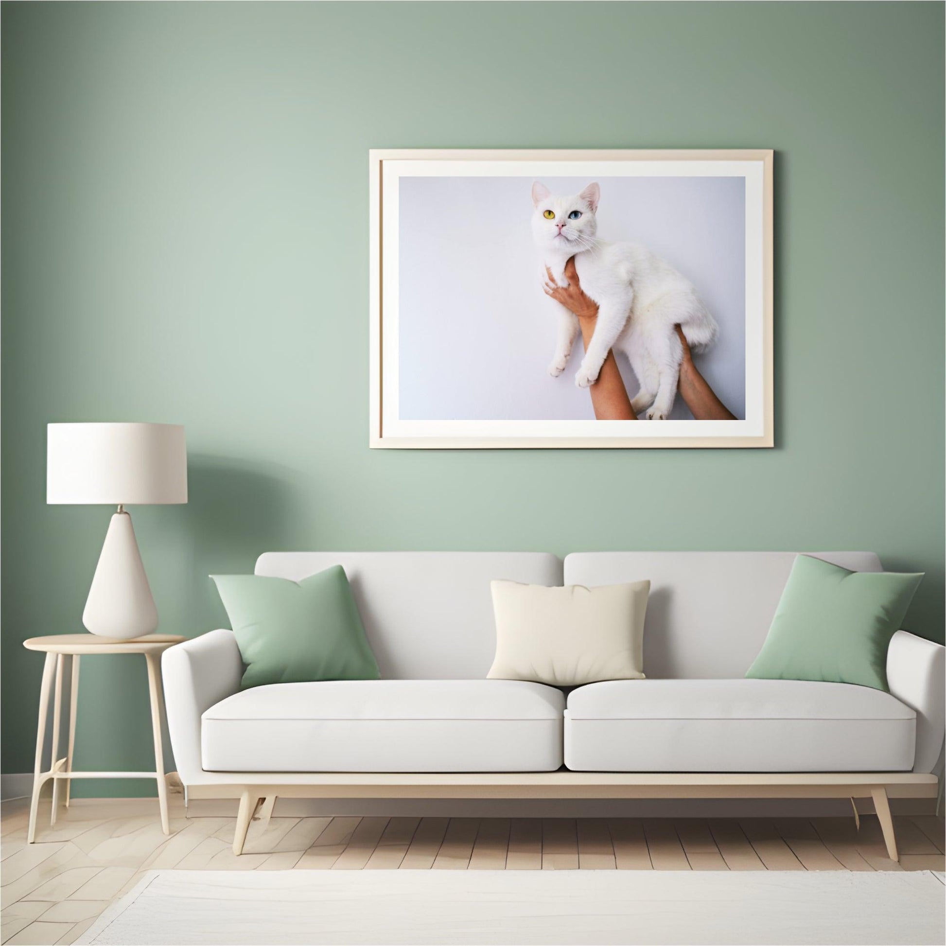 Diamond Painting Set Weiße Katze 45x30cm - SEOS Shop ®