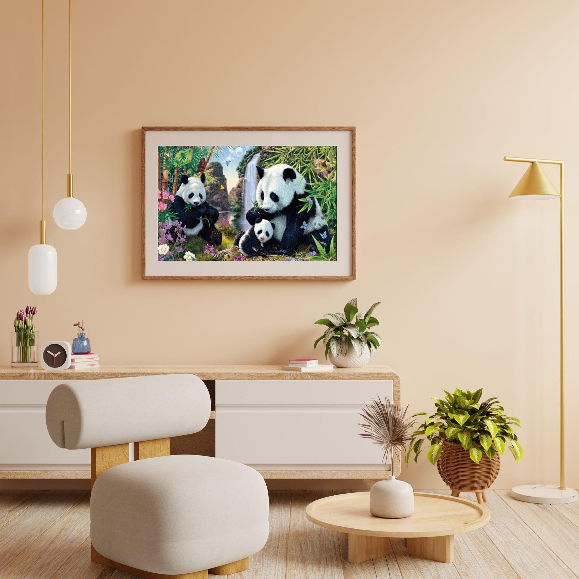 Diamantmalerei Pandas essen Bambus - SEOS Shop ®