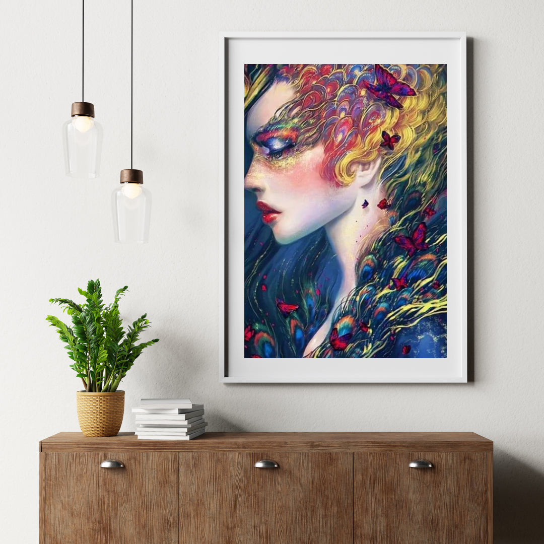 Diamantmalerei Pfau und Schmetterling Frauen - SEOS Shop ®