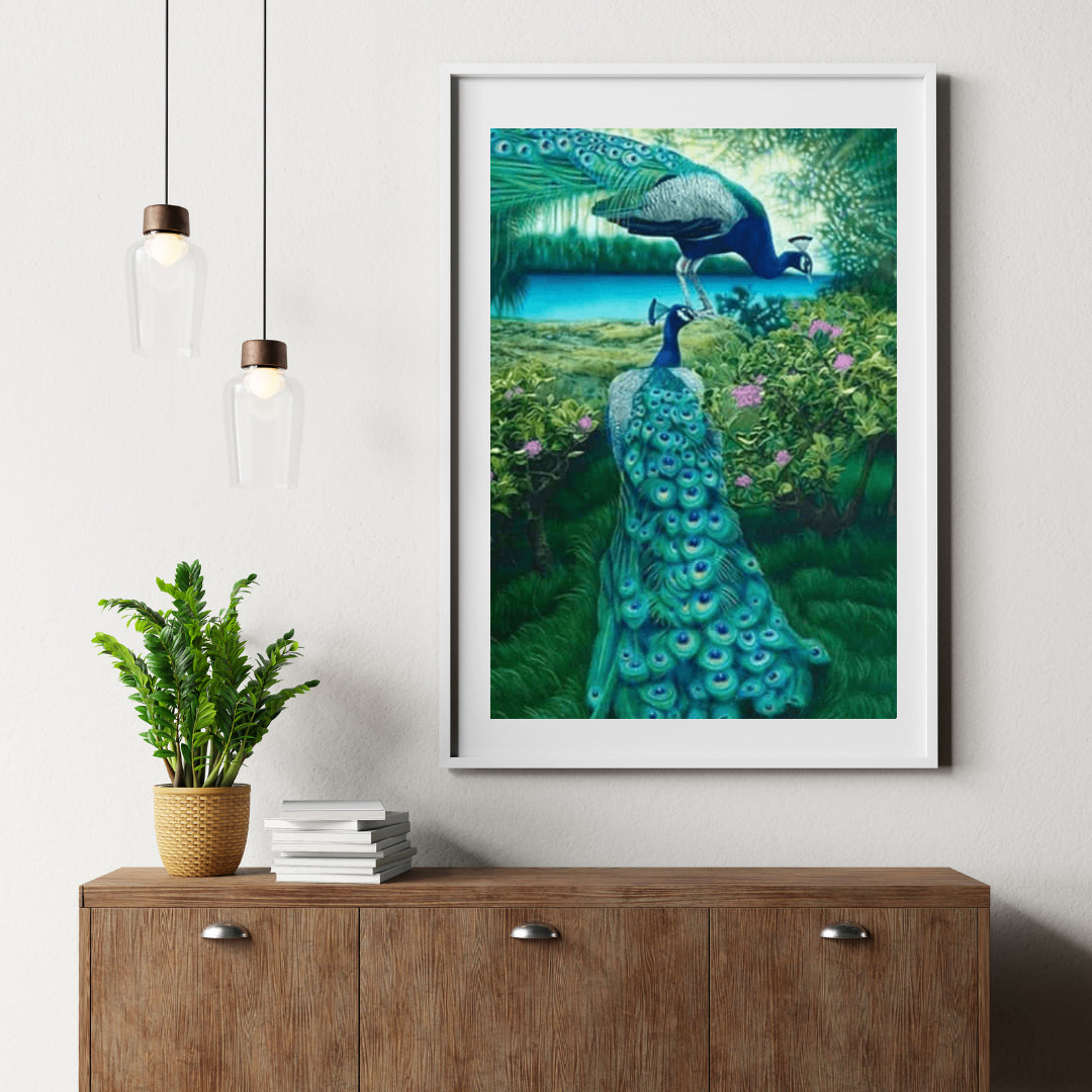 Diamantmalerei Pfau im Dschungel - SEOS Shop ®
