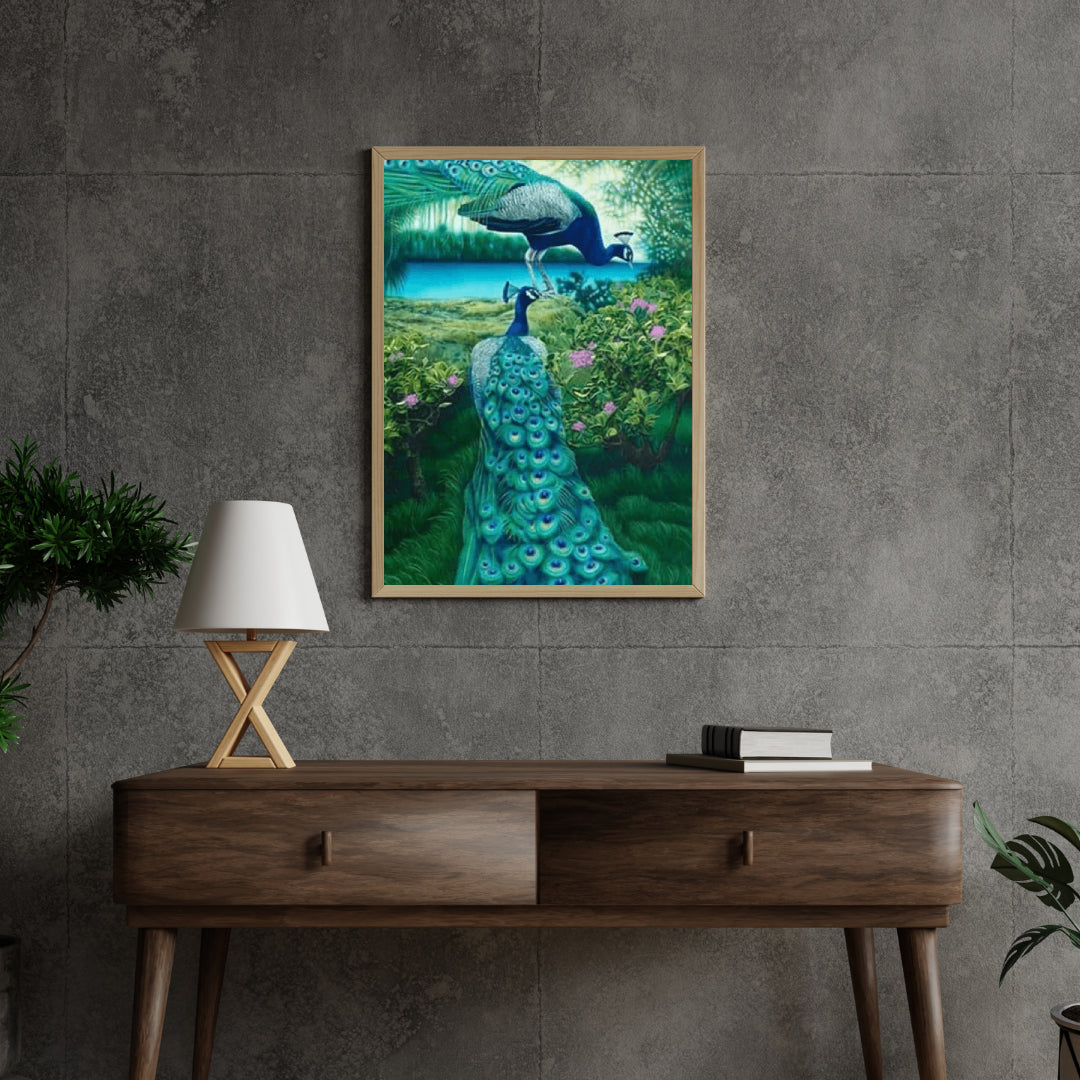 Diamantmalerei Pfau im Dschungel - SEOS Shop ®
