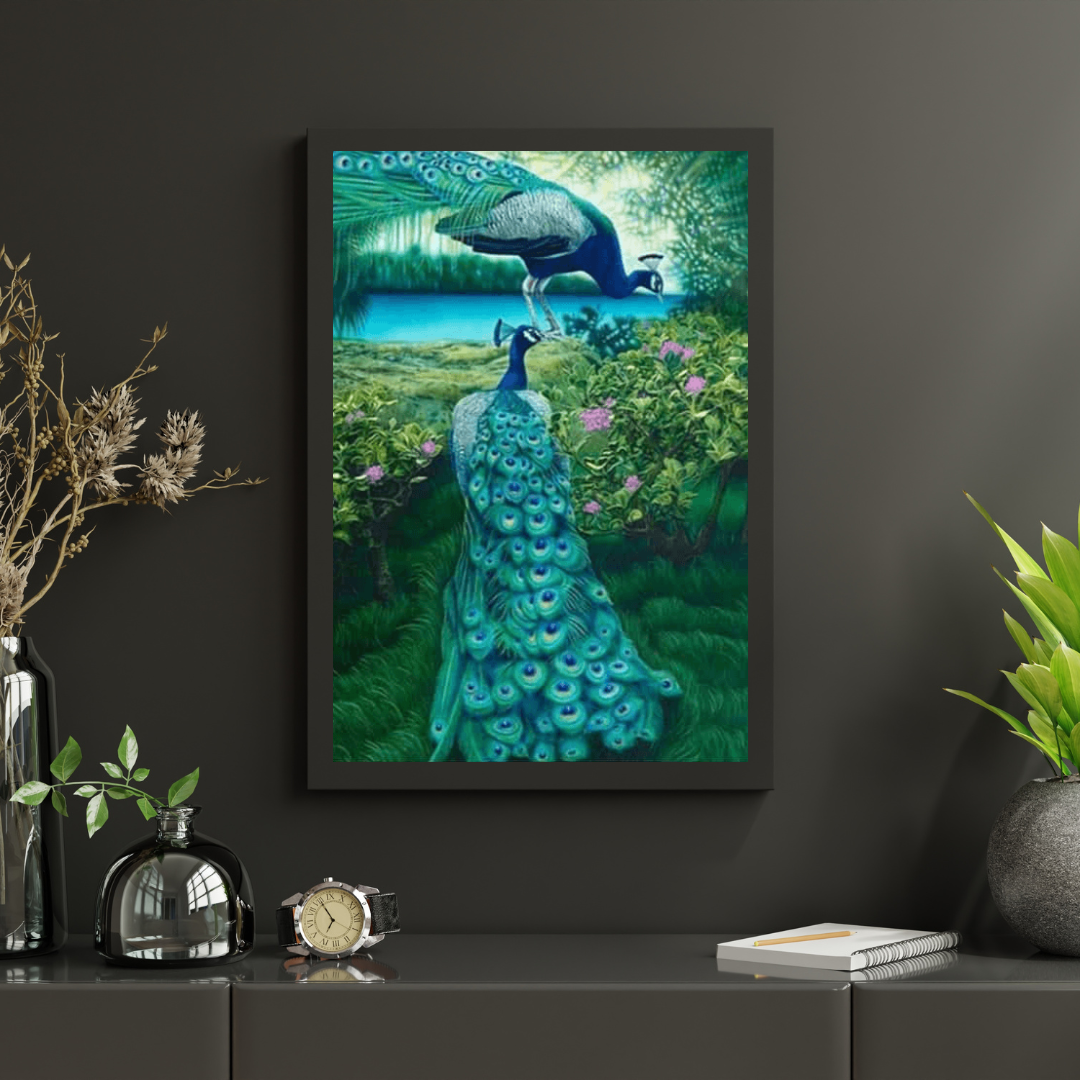 Diamantmalerei Pfau im Dschungel - SEOS Shop ®