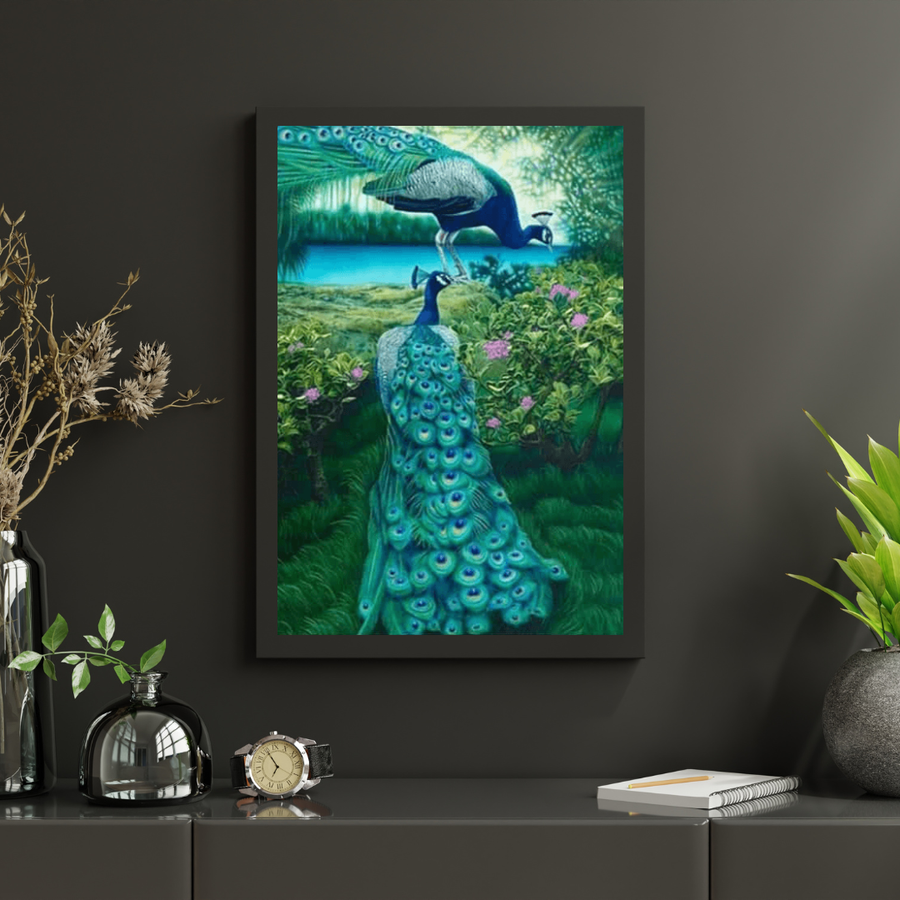 Diamantmalerei Pfau im Dschungel - SEOS Shop ®