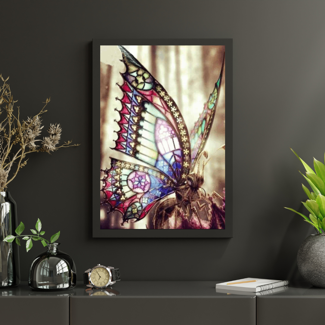 Diamantmalerei Schöner Schmetterling in der Sonne - SEOS Shop ®