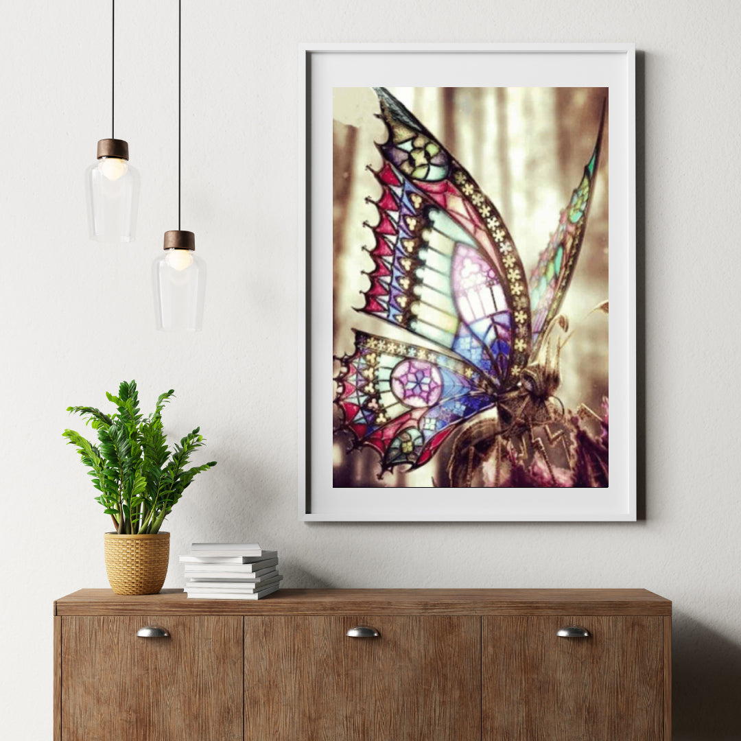 Diamantmalerei Schöner Schmetterling in der Sonne - SEOS Shop ®