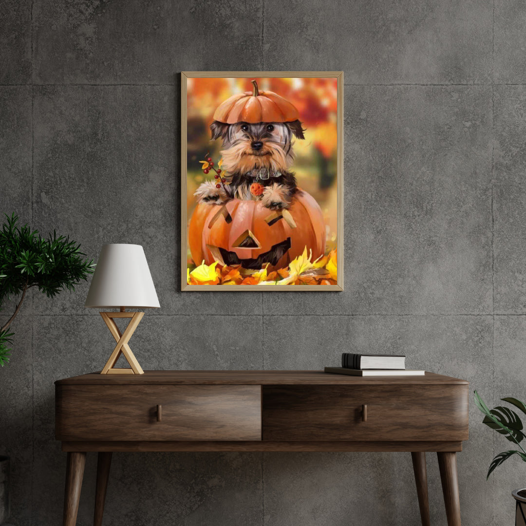 Diamond Painting Welpe im Kürbis - SEOS Shop ®