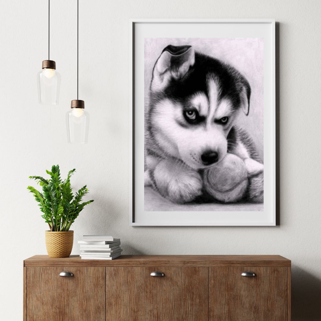 Diamond Painting Welpe mit Ball - SEOS Shop®