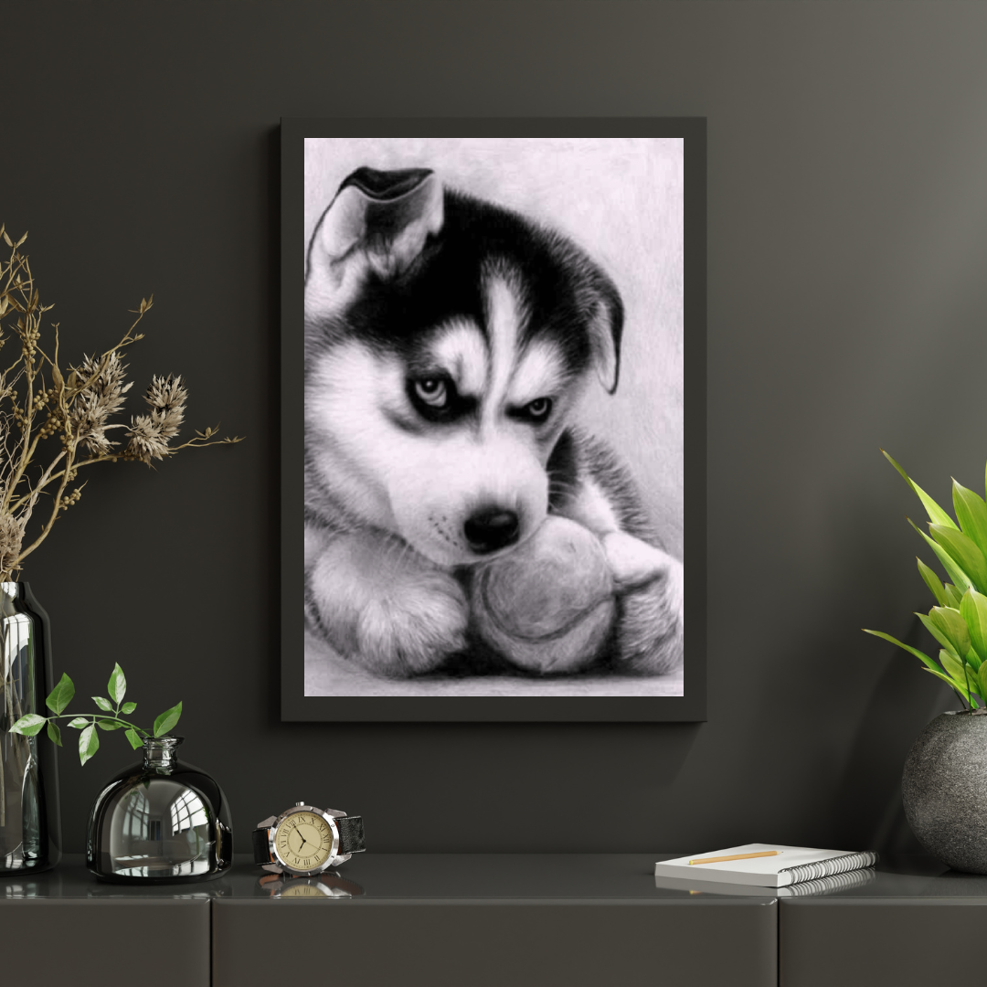 Diamond Painting Welpe mit Ball - SEOS Shop®