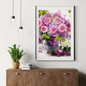 Diamantmalerei Rosa Rosen in Vase - SEOS Shop ®