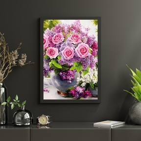 Diamantmalerei Rosa Rosen in Vase - SEOS Shop ®