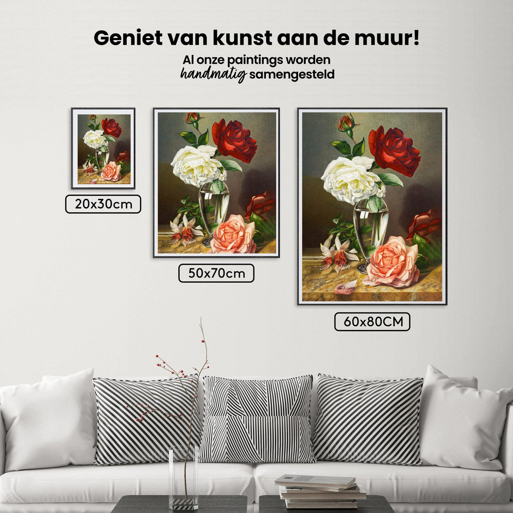 Diamantmalerei Rosen in einer Glasvase - SEOS Shop ®