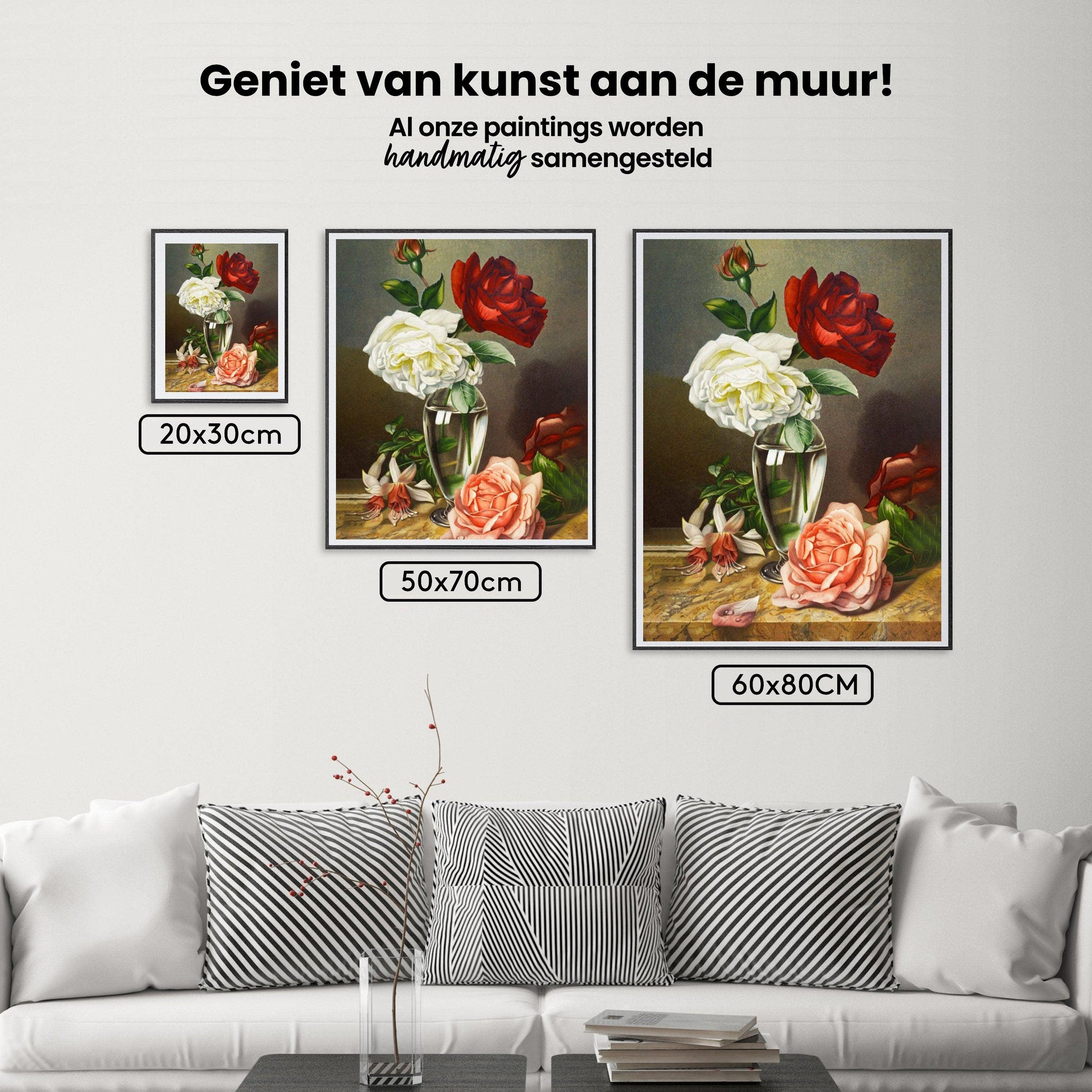 Diamantmalerei Rosen in einer Glasvase - SEOS Shop ®