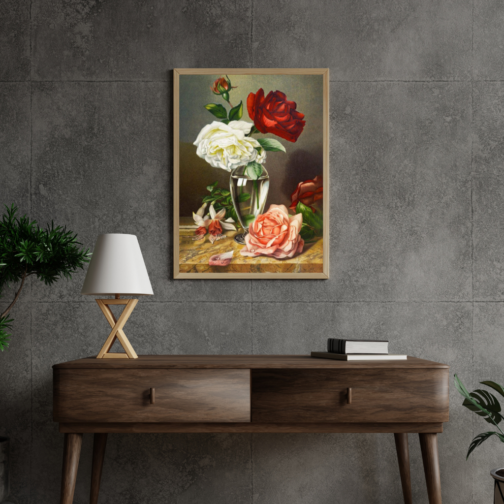 Diamantmalerei Rosen in einer Glasvase - SEOS Shop ®