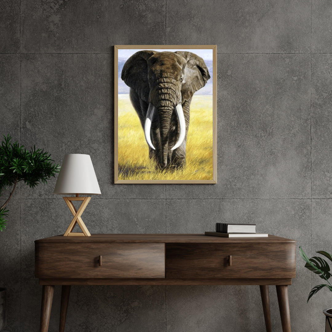 Diamond Painting Safari Elefant mit Stoßzähnen - SEOS Shop ®