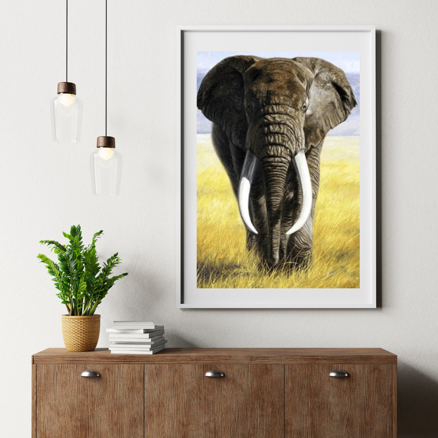 Diamond Painting Safari Elefant mit Stoßzähnen - SEOS Shop ®