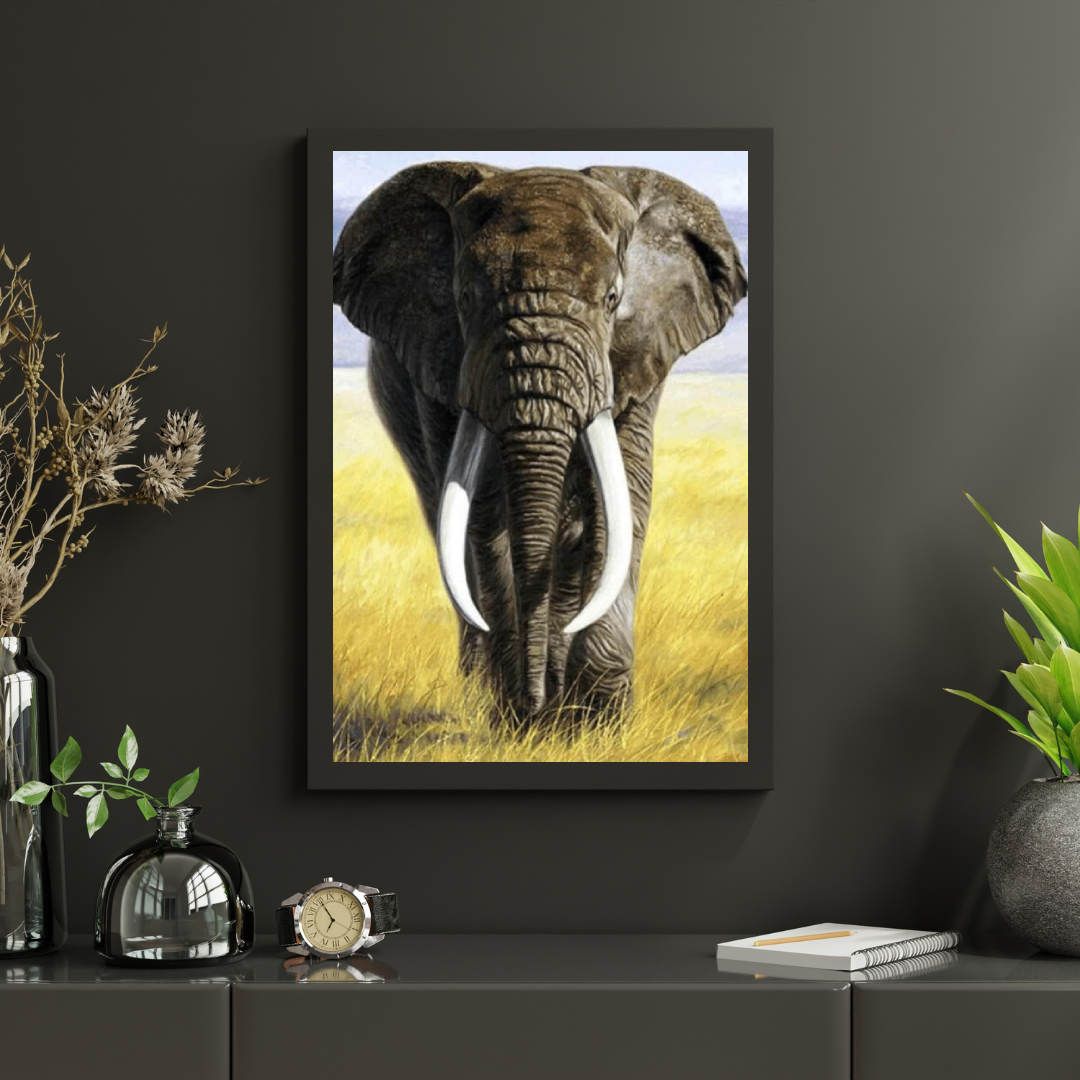 Diamond Painting Safari Elefant mit Stoßzähnen - SEOS Shop ®