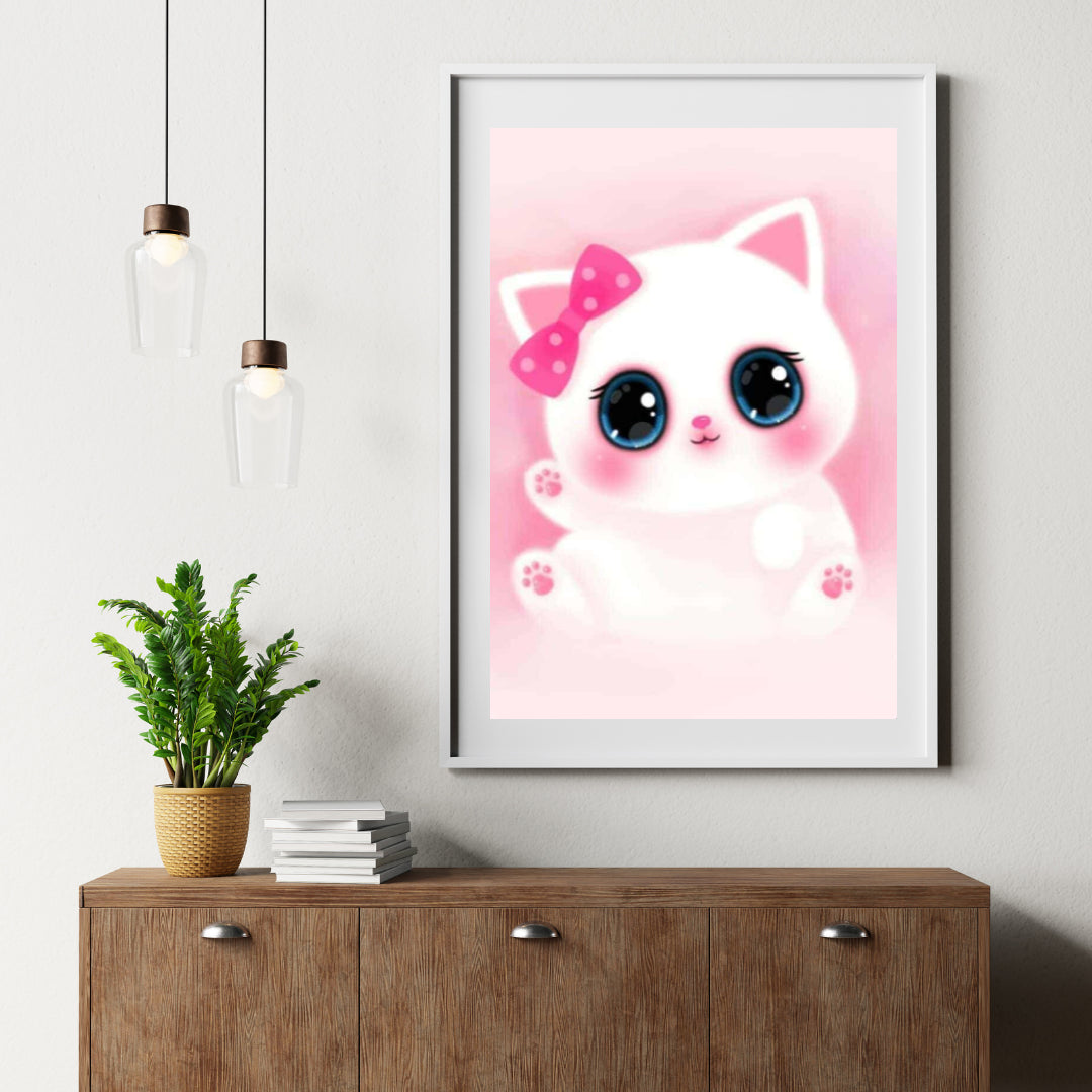 Diamantmalerei Süßes rosa Kätzchen - SEOS Shop ®