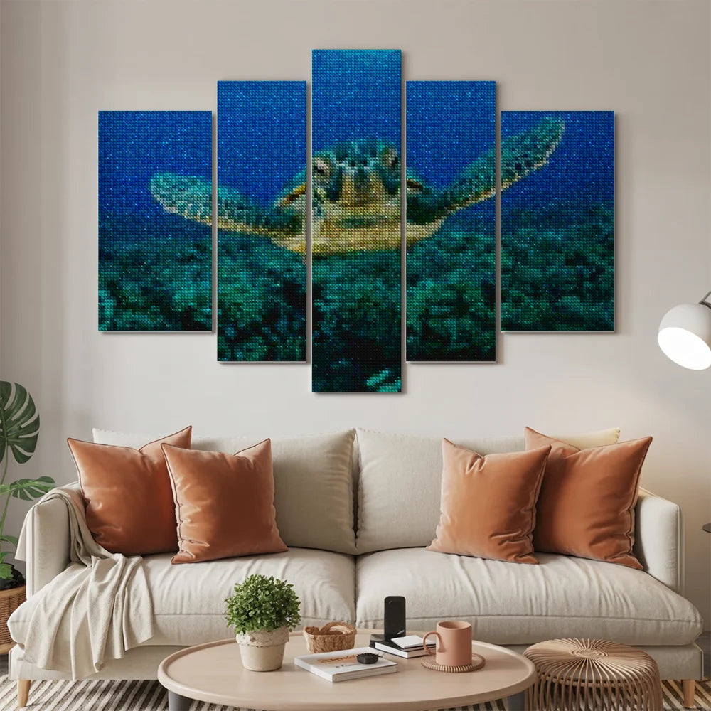 Diamond Painting Schildkröte im Meer 5-teilig - SEOS Shop ®