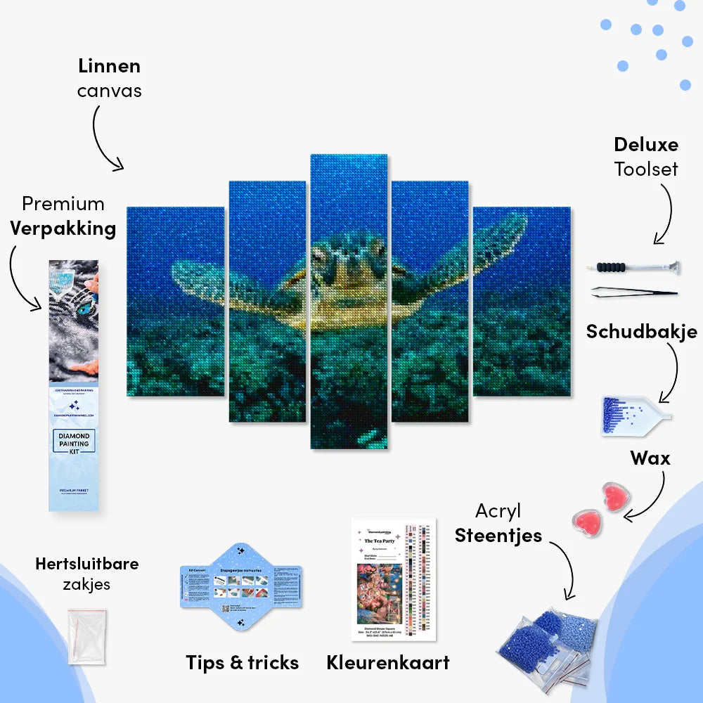 Diamond Painting Schildkröte im Meer 5-teilig - SEOS Shop ®