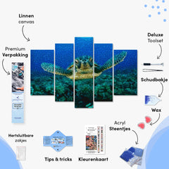 Diamond Painting Schildkröte im Meer 5-teilig - SEOS Shop ®