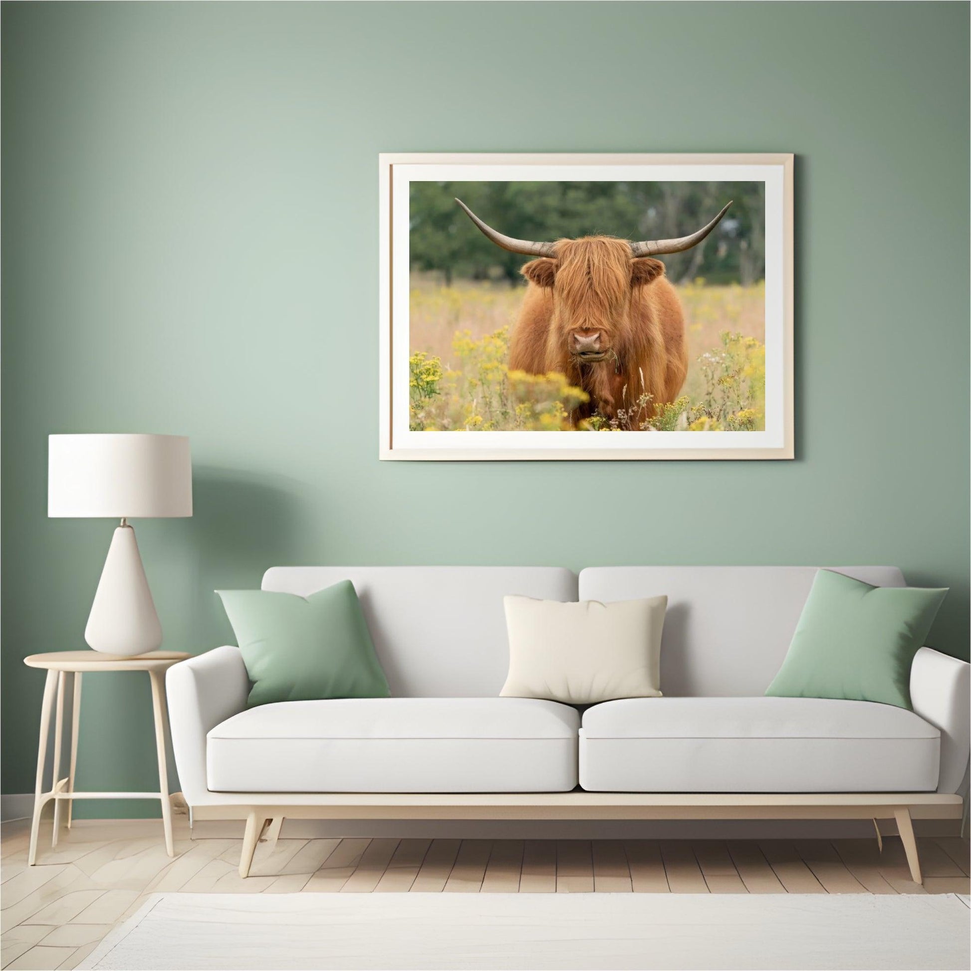 Diamond Painting Scottish Highlander - Wunderschöner Scottish Highlander grast auf der Weide - SEOS Shop ®