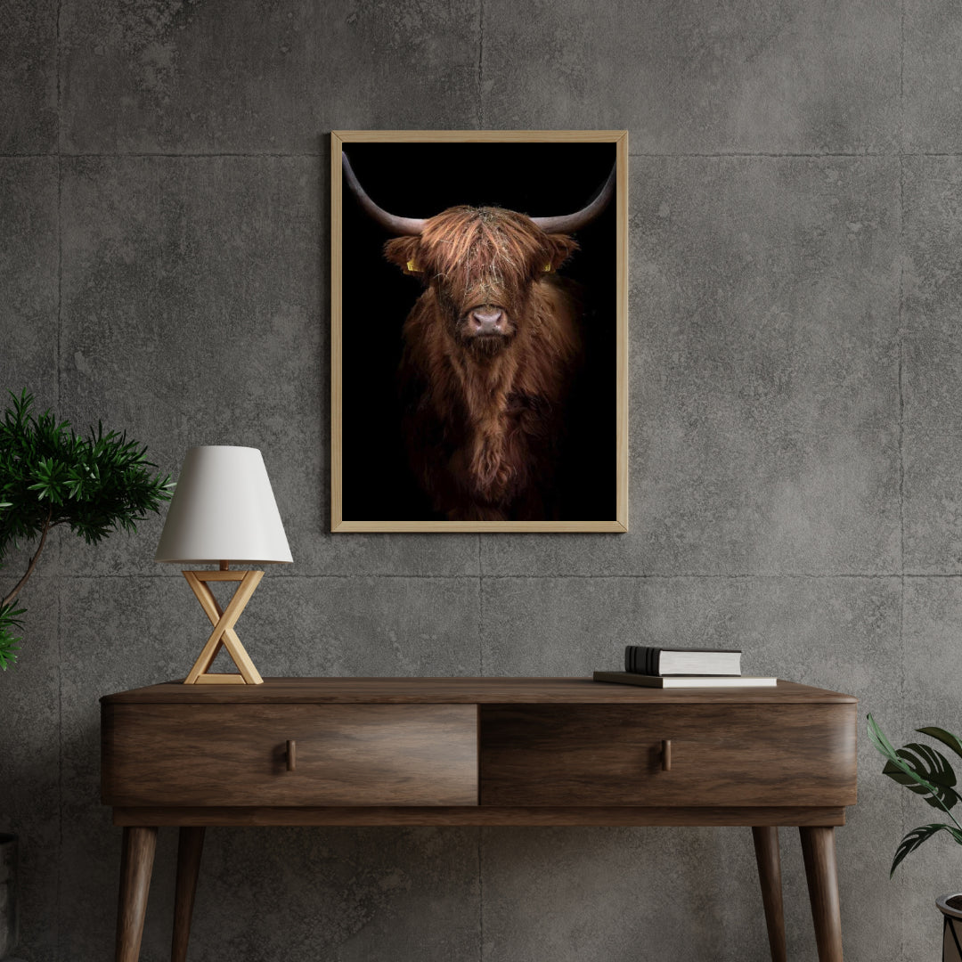 Diamond Painting Scottish Highlander - Rotbrauner Scottish Highlander aus der Nähe - SEOS Shop ®