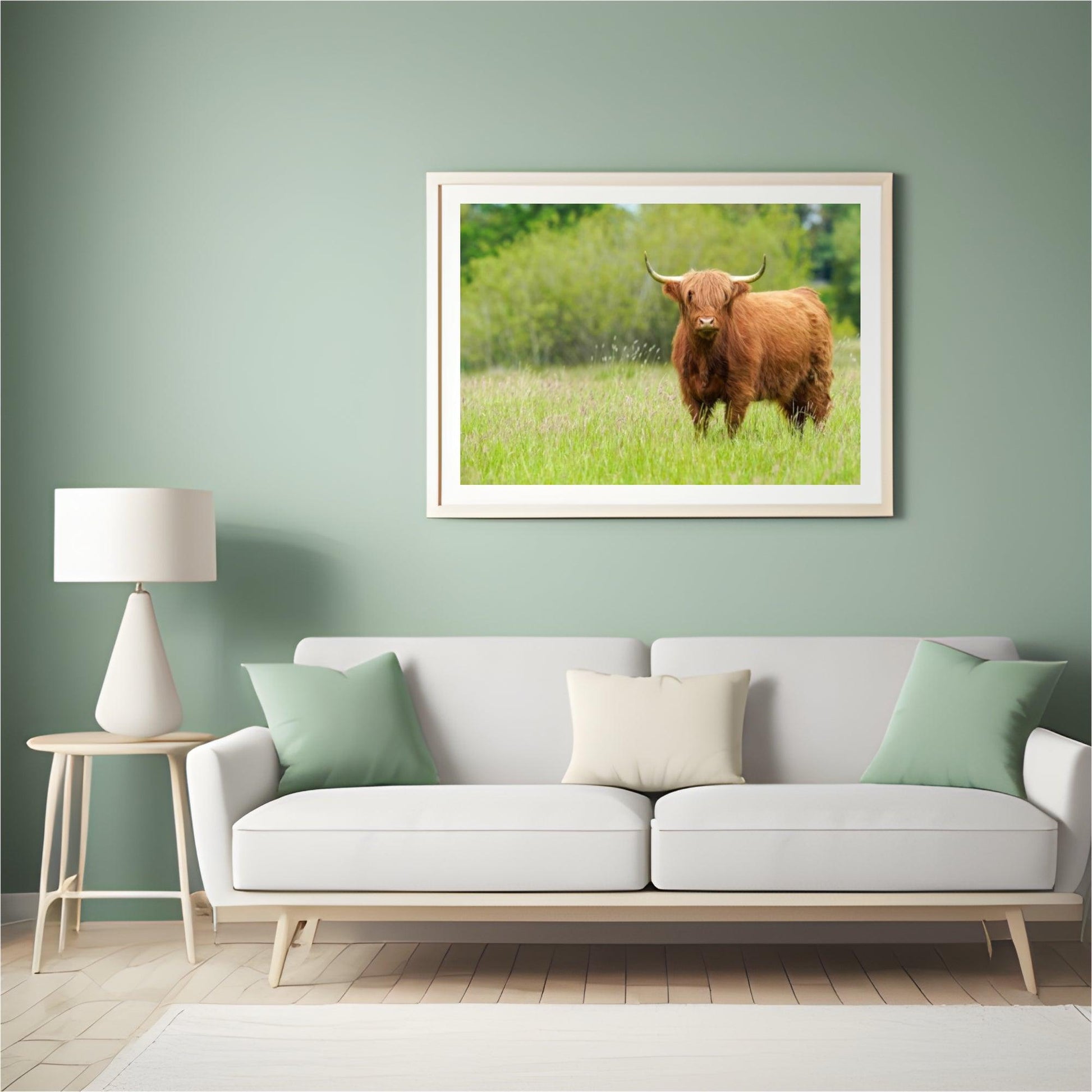 Diamond Painting Scottish Highlander - Niedlicher Scottish Highlander an einem sonnigen Tag - SEOS Shop ®