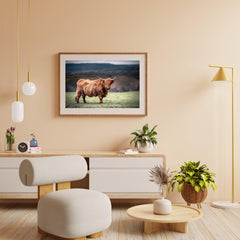 Diamond Painting Scottish Highlander - Schottischer Hochlandrinder grast in der Landschaft von Südwales - SEOS Shop ®