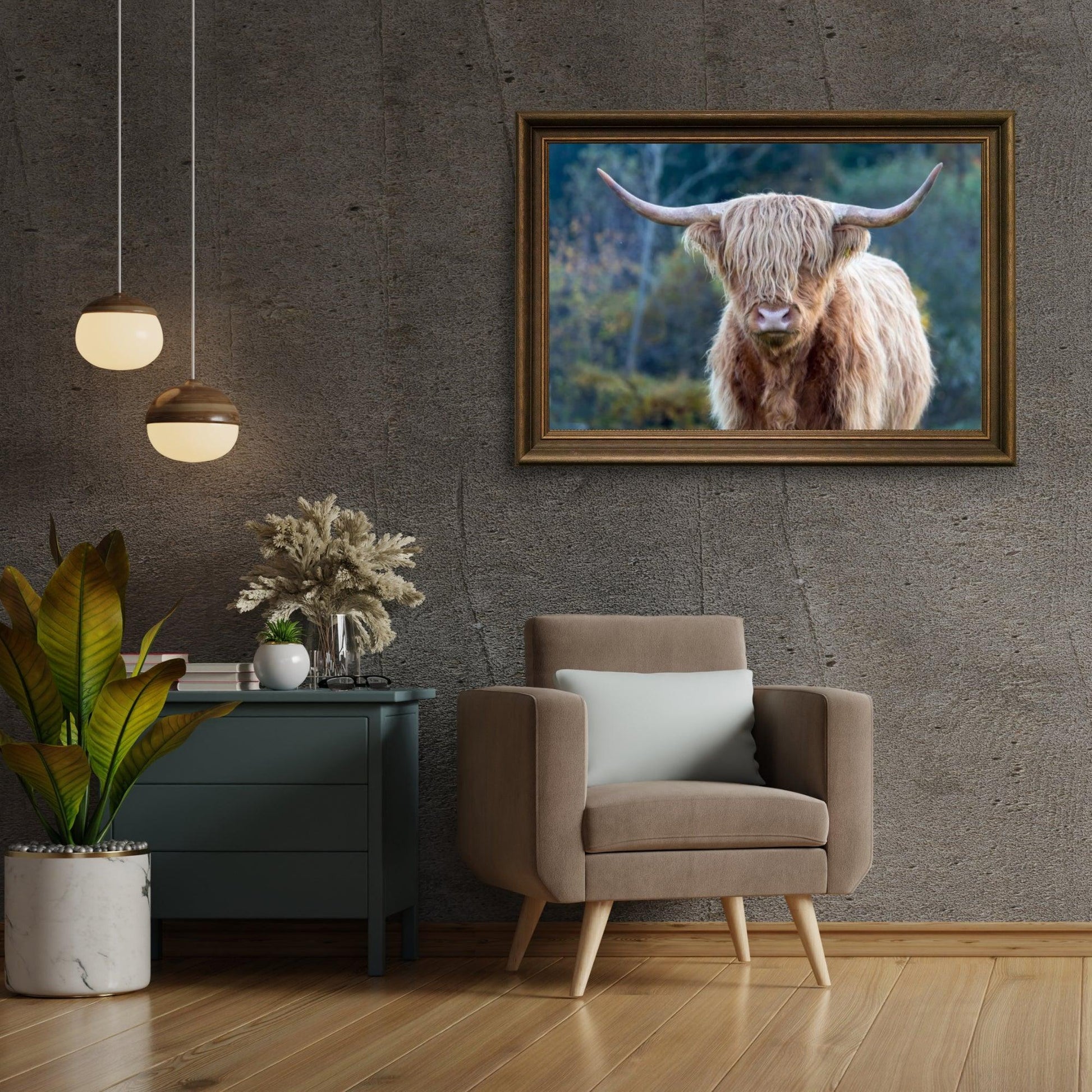 Diamond Painting Scottish Highlander - Scottish Highlander in der Wildnis - SEOS Shop ®