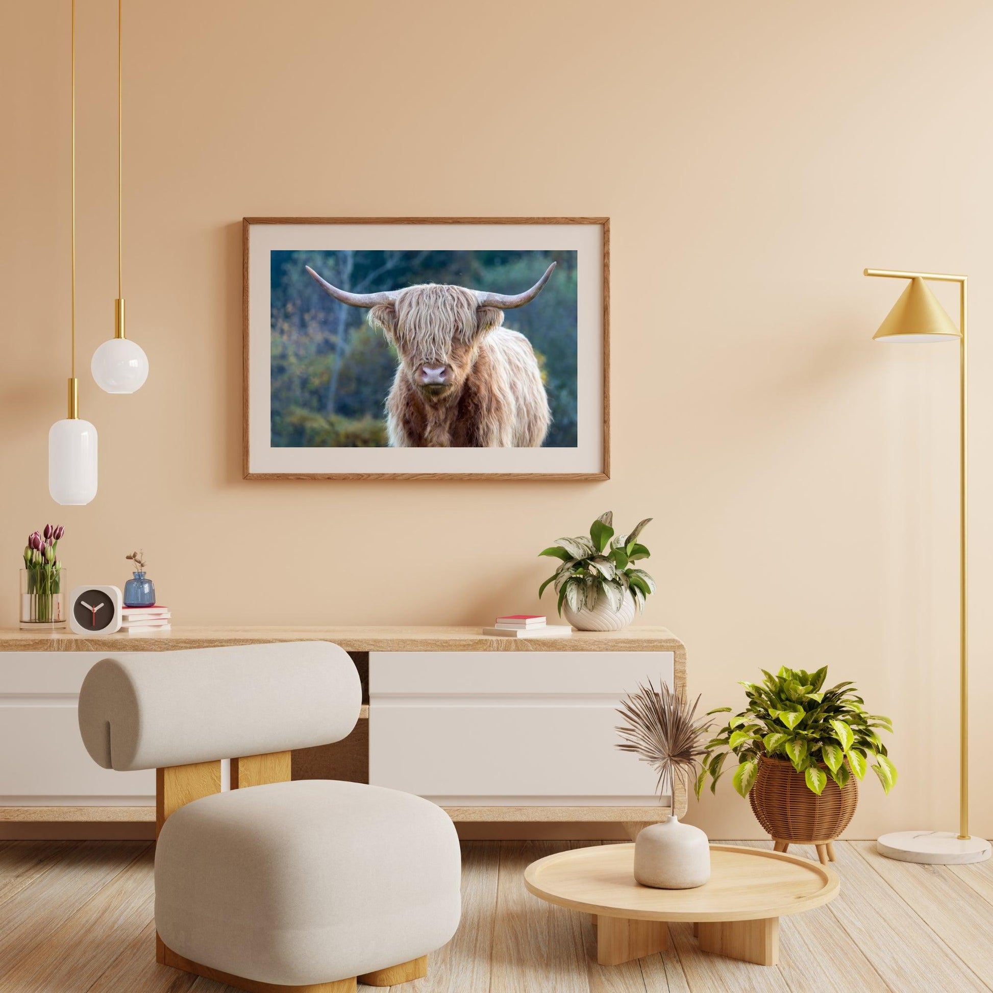 Diamond Painting Scottish Highlander - Scottish Highlander in der Wildnis - SEOS Shop ®