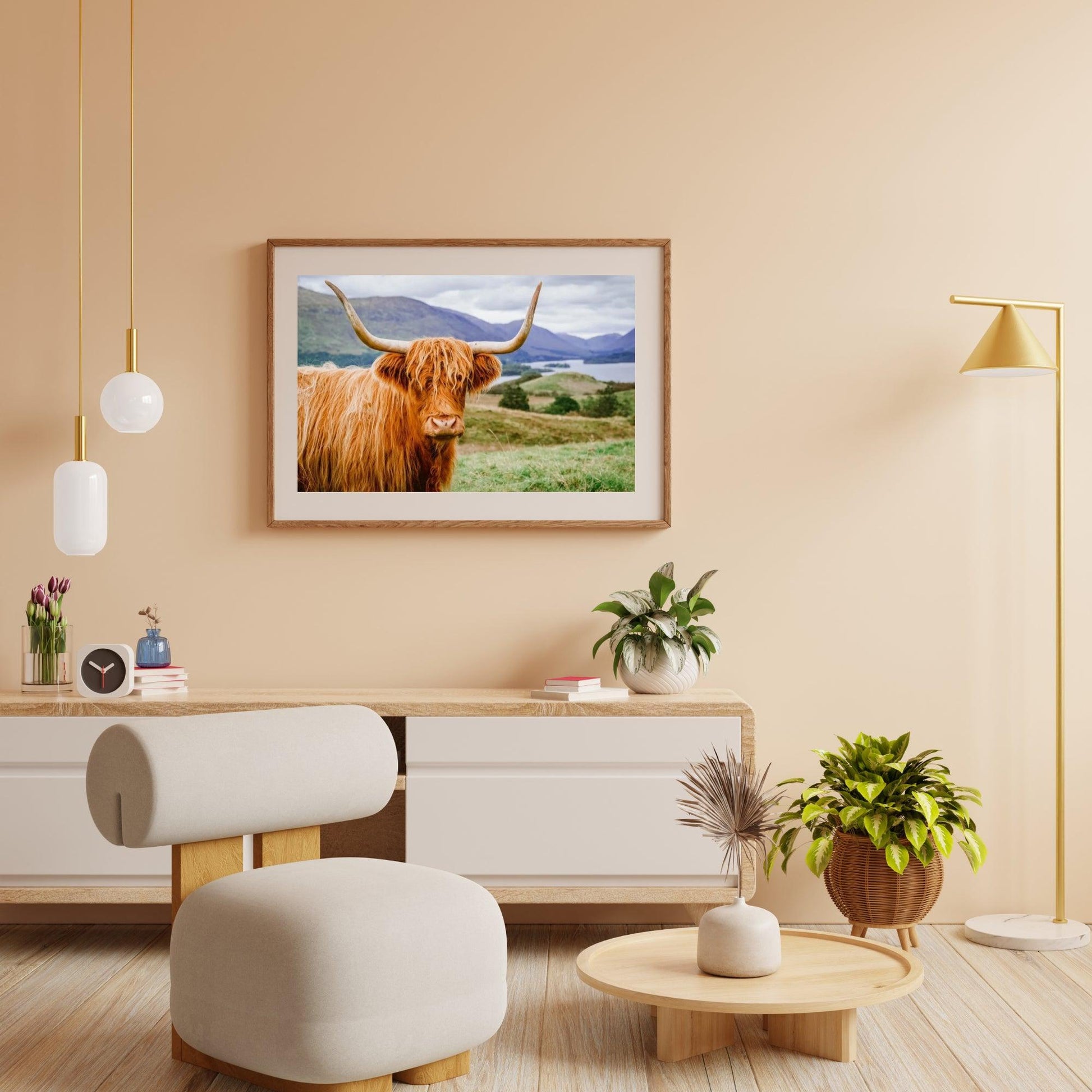 Diamond Painting Scottish Highlander - Schottischer Hochländer in einer wunderschönen Landschaft - SEOS Shop ®