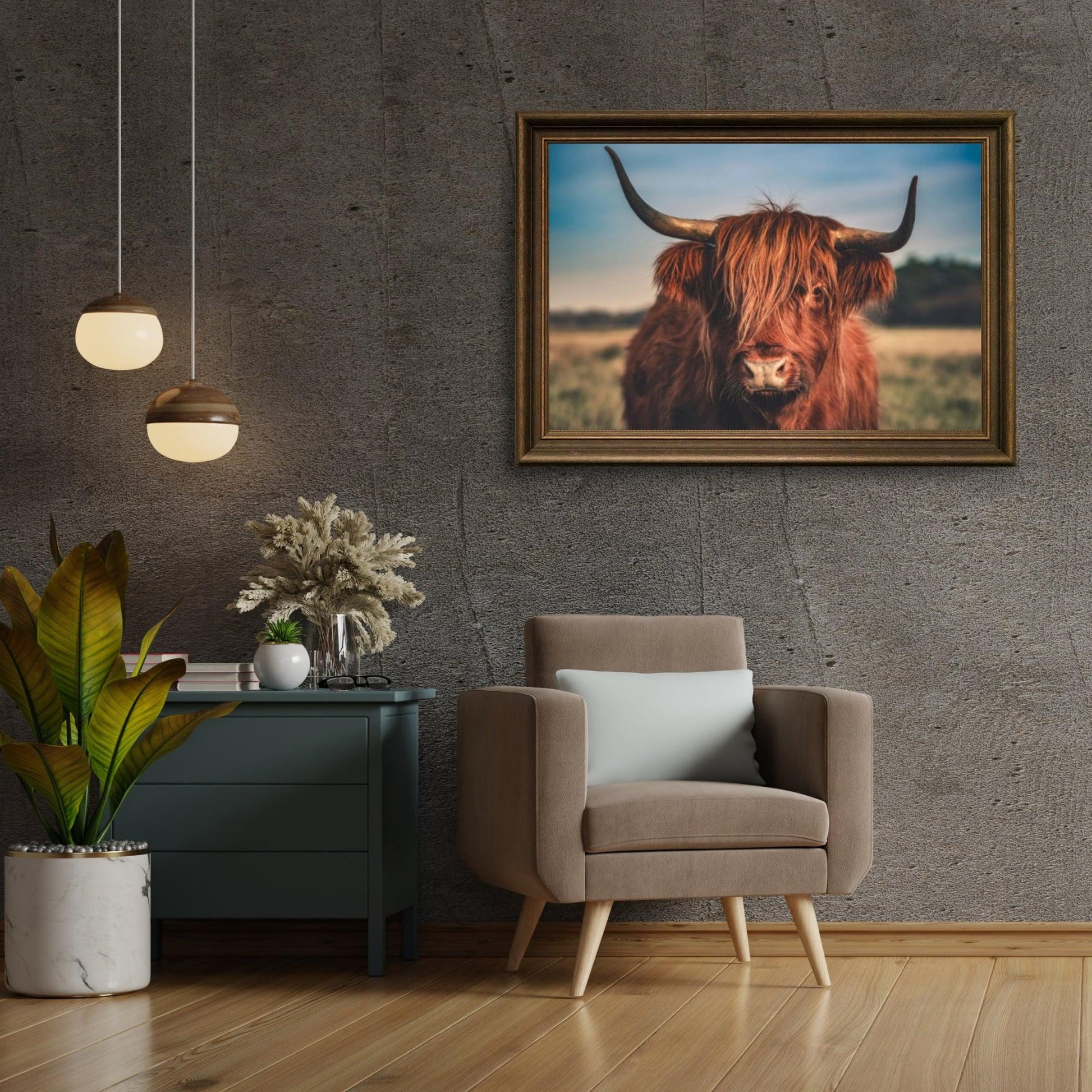 Diamond Painting Scottish Highlander - Scottish Highlander in der Wildnis - SEOS Shop ®
