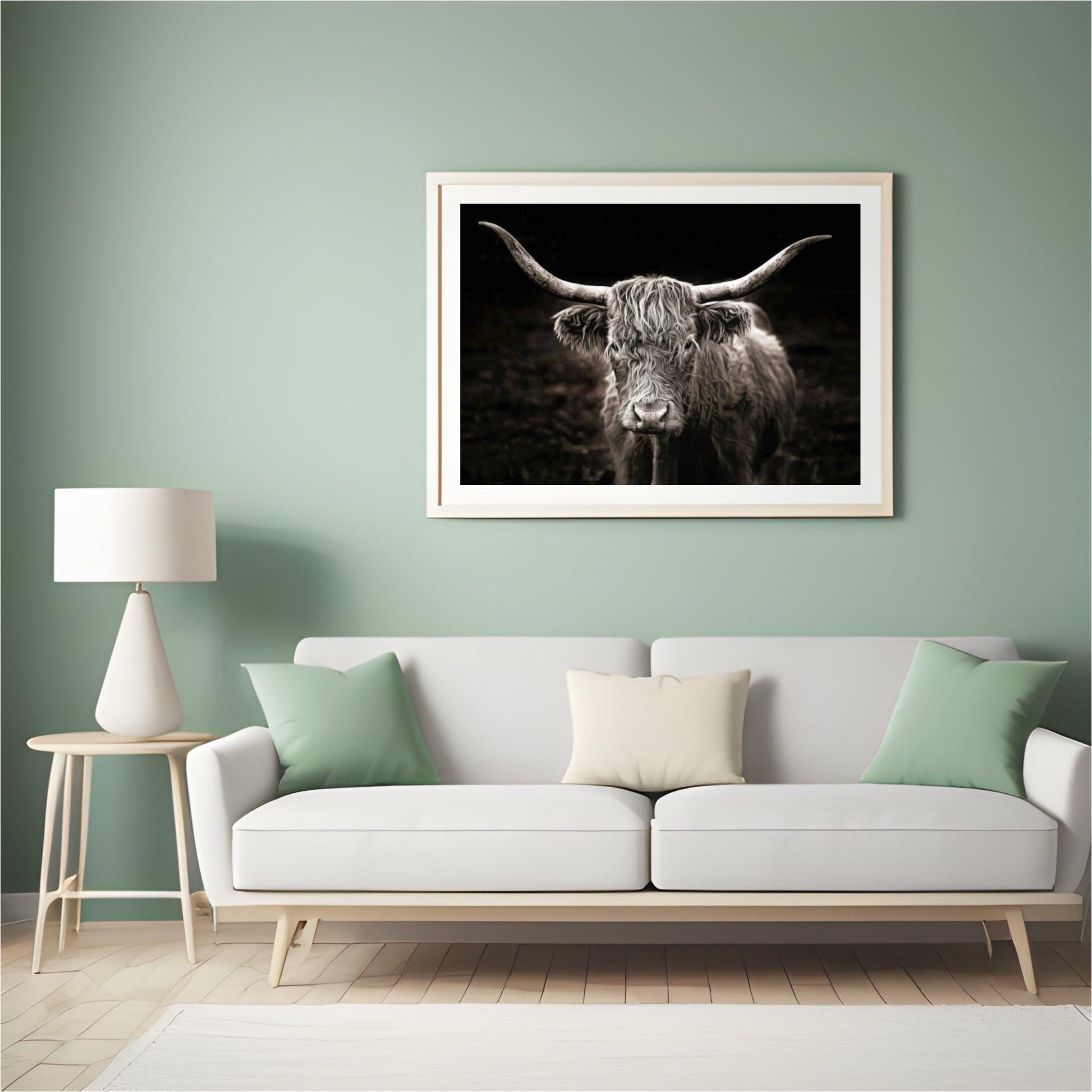 Diamond Painting Scottish Highlander - Scottish Highlander im Vintage-Stil - SEOS Shop ®