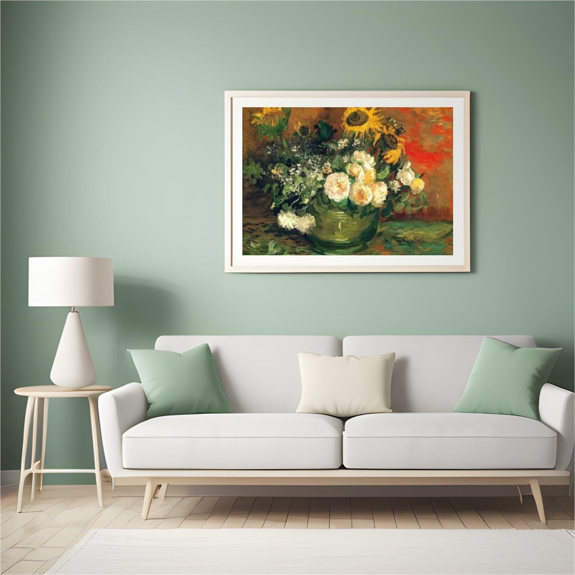 Diamond Painting Stillleben mit Rosen und Sonnenblumen - SEOS Shop ®