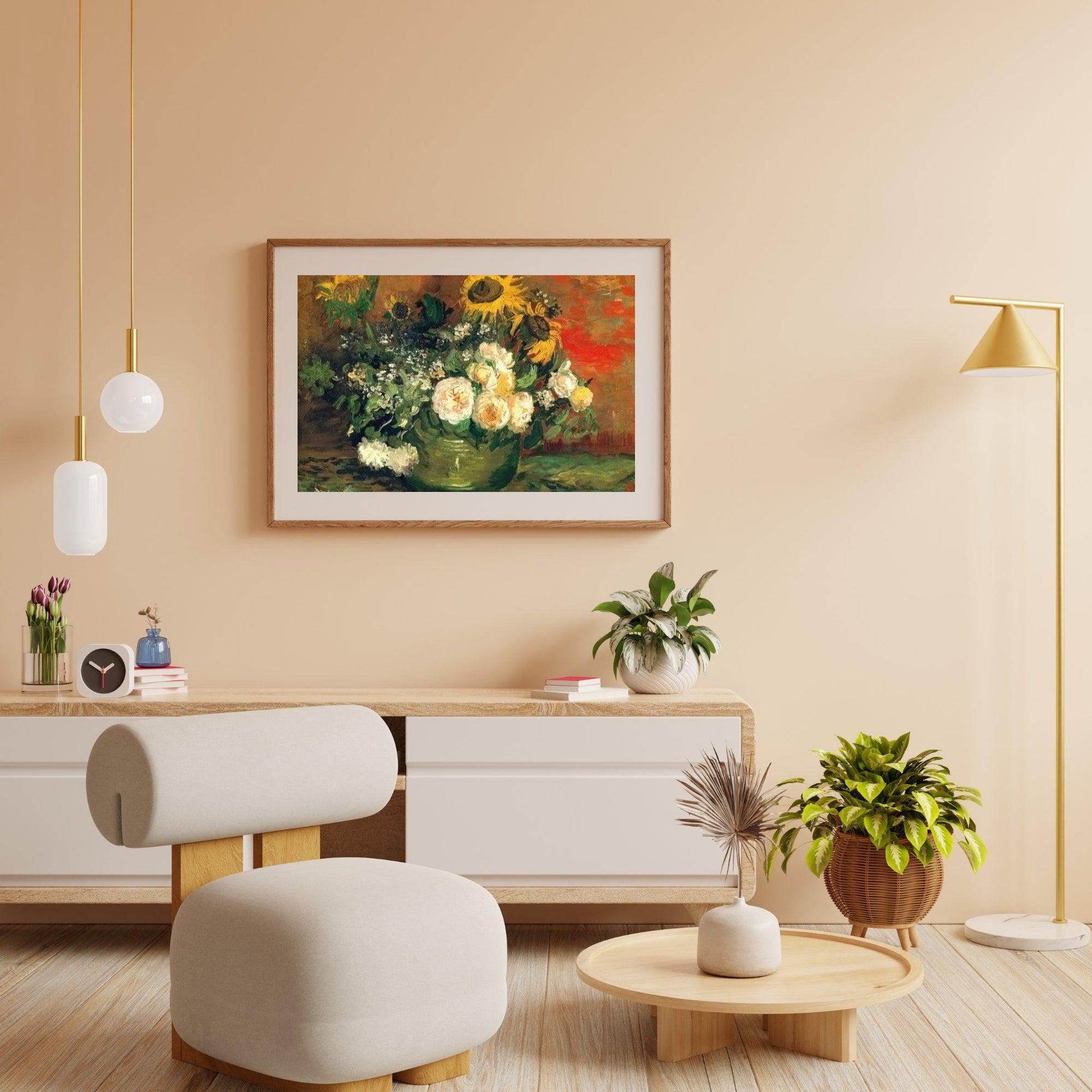 Diamond Painting Stillleben mit Rosen und Sonnenblumen - SEOS Shop ®