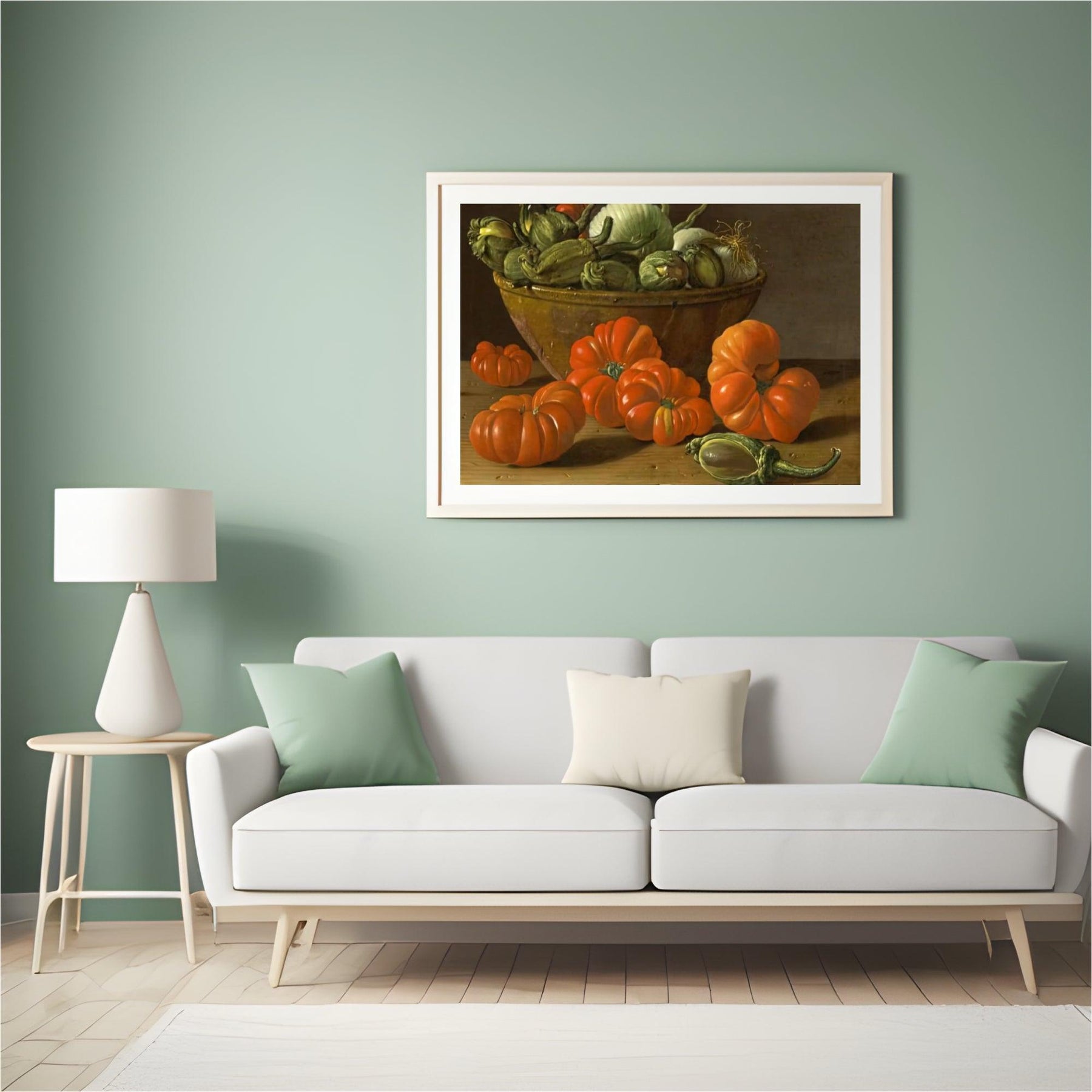 Diamond Painting Stillleben mit Tomaten, einer Schüssel Auberginen und Zwiebeln - SEOS Shop ®